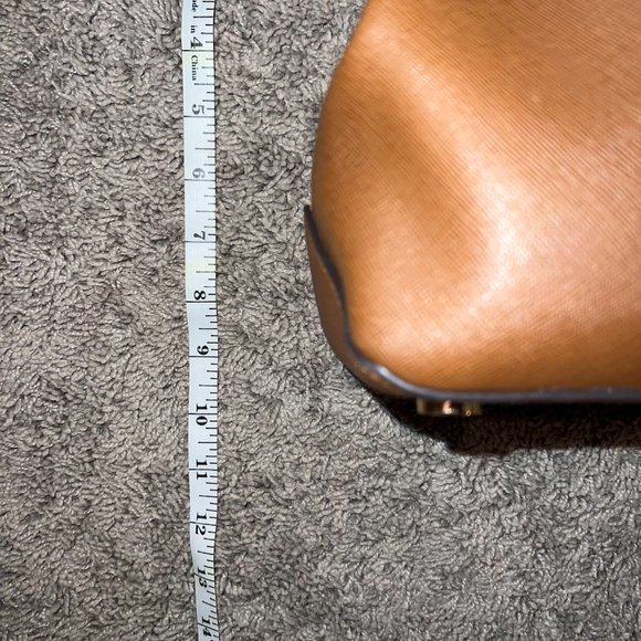 Michael Kors Florence Leather Handbag Satchel Saffiano Acorn Brown Tan EUC - Picture 9 of 11